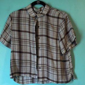 Cropped button up shirt
